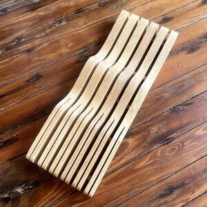 6 slot drawer wooden knife block